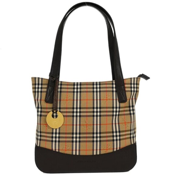 Burberry Beige House Check Tote Handbag - Picture 1 of 11